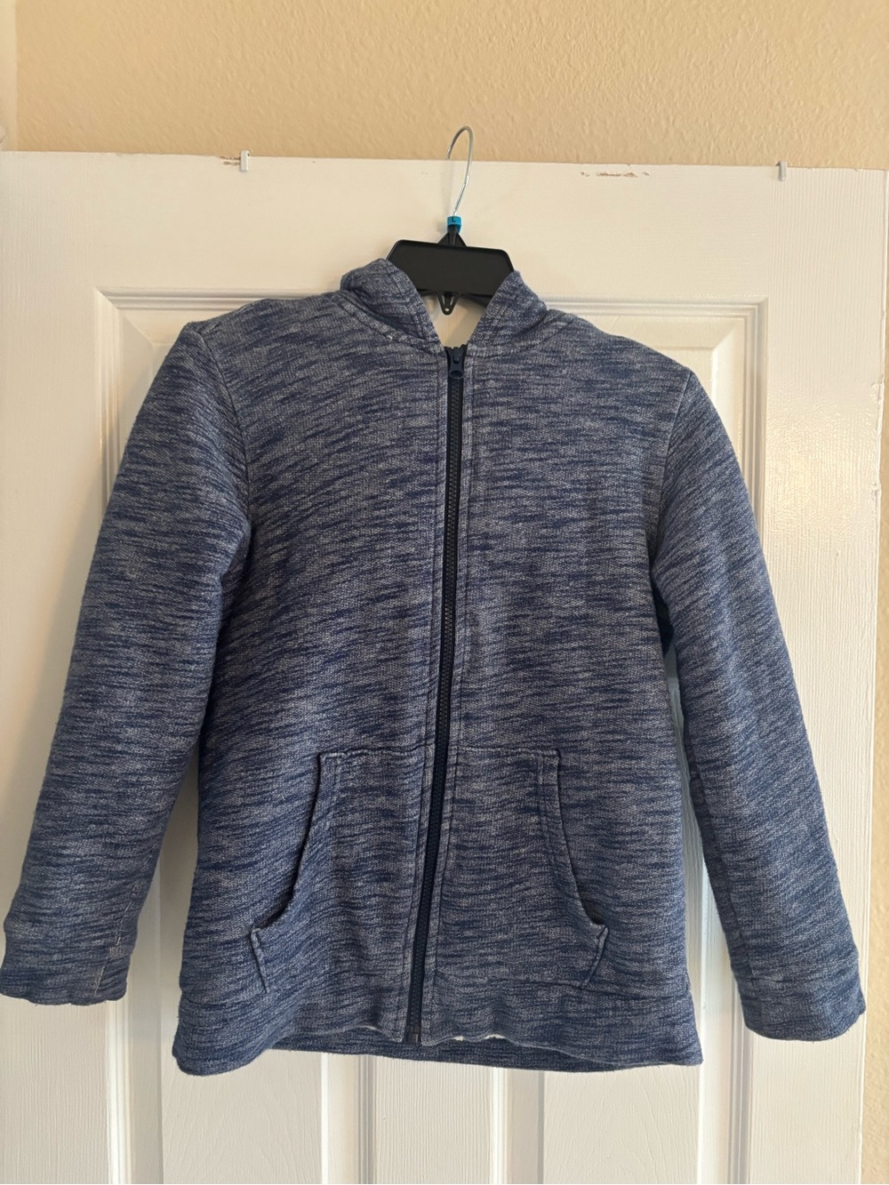 Old Navy Kids Marled Navy Full-Zip Puffer Jacket